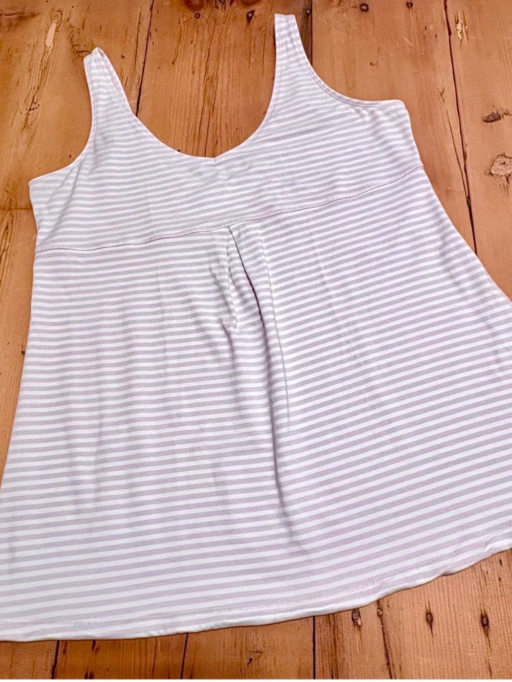 lucy Core Up Tunic - striped athletic tank top